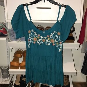 Xhilaration Tops - teal target top Xhilaration Tops - teal target top